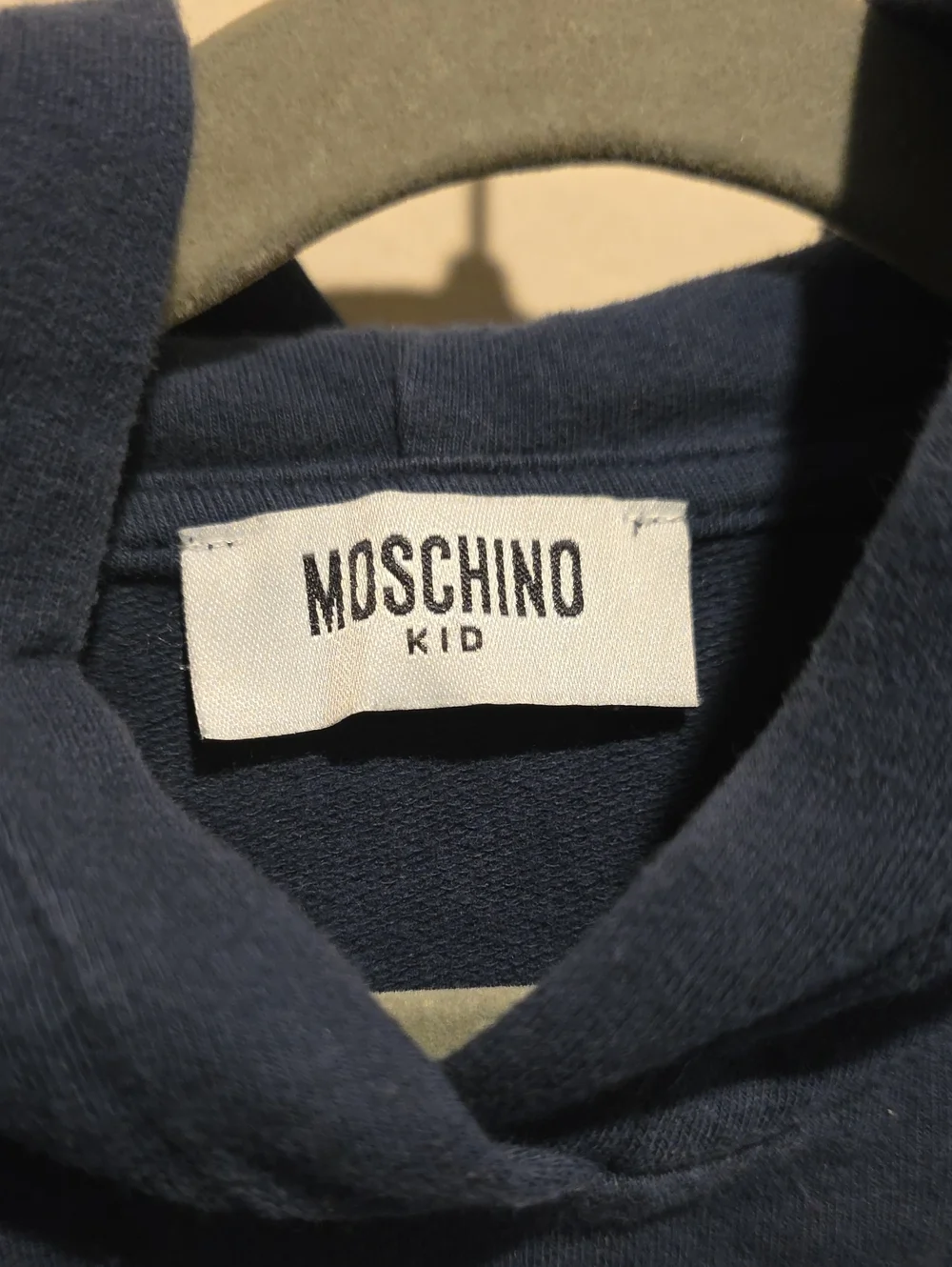 Moschino Kids Navy Logo Hoodie - Milano Sweatshirt 2017 Jeremy Scott Size 4